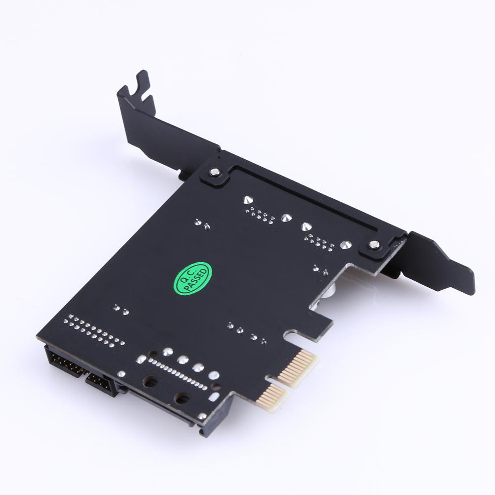 [COD]♦♦Thẻ PCI-E sang USB 3.0 2 Cổng mở rộng PCI Express Đầu nối nguồn 19 chân