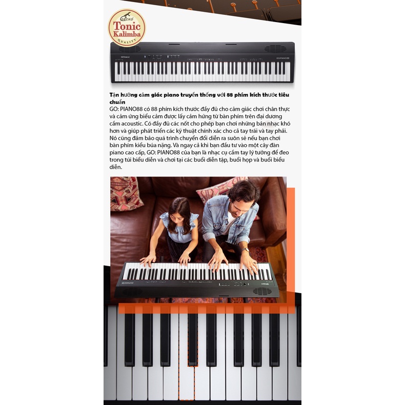 Đàn piano Roland Go 88-P Tonic Kalimba - Hàng chính hãng bảo hành 24 tháng