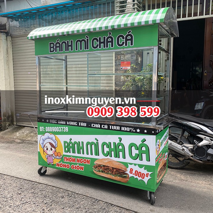 Xe bánh mì chả cá 1M6