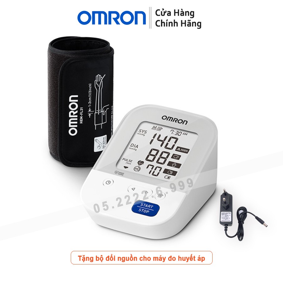 Máy đo huyết áp tự động Omron HEM-7156 Adapter + Tặng bộ Adapter ( bảo hành 5 năm )