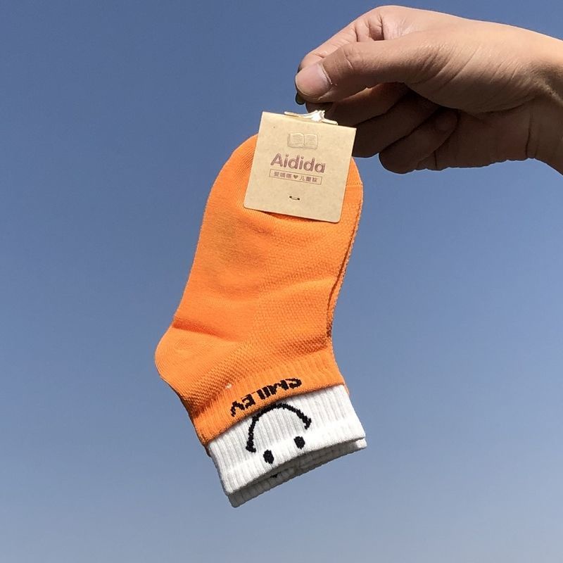 Hàng Mới Về Set 5 Đôi Vớ Cotton Mỏng Thoáng Khí In Hình Mặt Cười Màu Kẹo Thời Trang Xuân Hè Cho Bé Từ 1-15 Tuổi 5 Tuổi