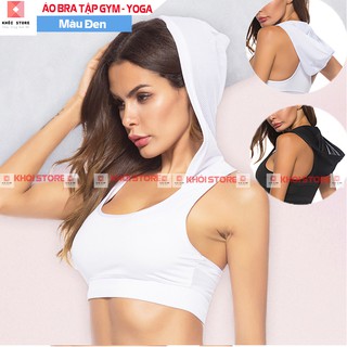 Áo tập gym nữ thể thao, yoga bra có đệm mút – k166 Khói Store