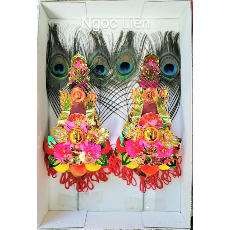 Giấy cúng _Lông công _kim khuê trang trí bàn thờ