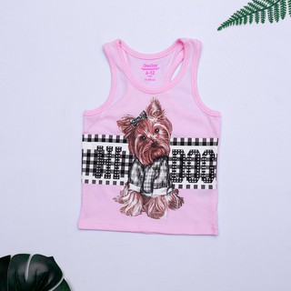 Áo bé gái xuất xịn (Sz 08 -16kg) Gymboree full tag 100% cotton hình cún con[Hình Thật]