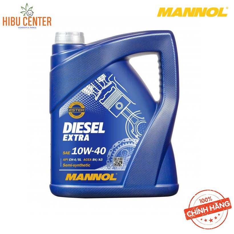 [Cao Cấp] Nhớt MANNOL 7504 Diesel Extra 10W-40 CH-4/SL | A3/B4 – 5L Hàng Đức Chính Hãng – HIBUCENTER