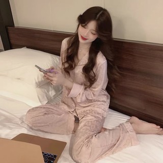 [Hàng order] Bộ pijama dài hồng phấn Hot