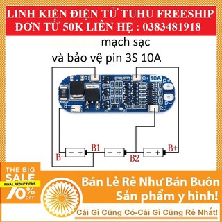 Mạch bảo vệ pin 3s 10a - 12.6v