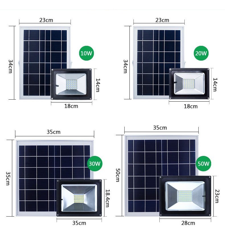 Đèn LED Năng Lượng Mặt Trời Điều Khiển Từ Xa Siêu Sáng IP 65 30W