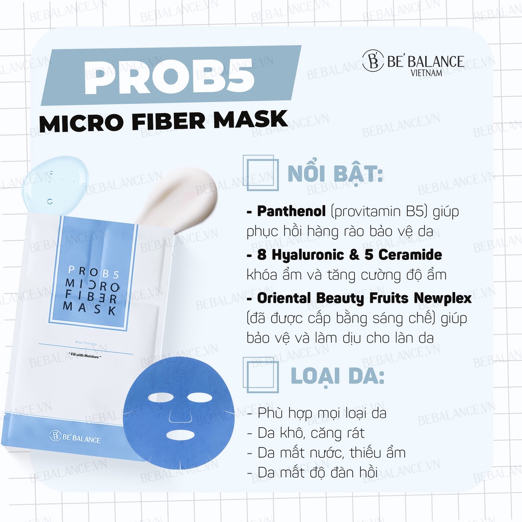 Mặt nạ BE'BALANCE Micro Fiber Mask (1 hộp/30 miếng)