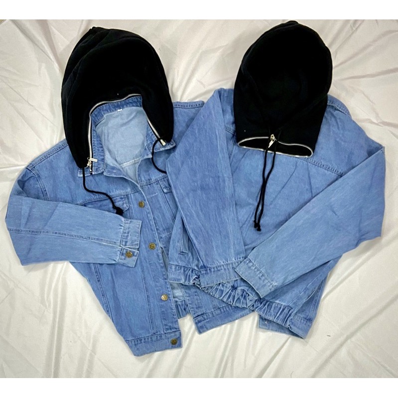 Áo khoác jeans bò thời trang UniSex Nam nữ nón 2 lớp