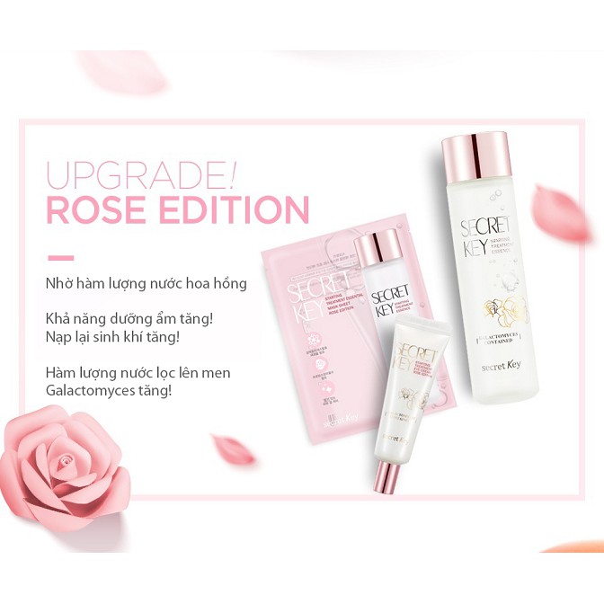 Mặt Nạ Dưỡng Da Secret Key Từ Hoa Hồng Treatment Essential Mask Sheet Rose Editon - OLIX