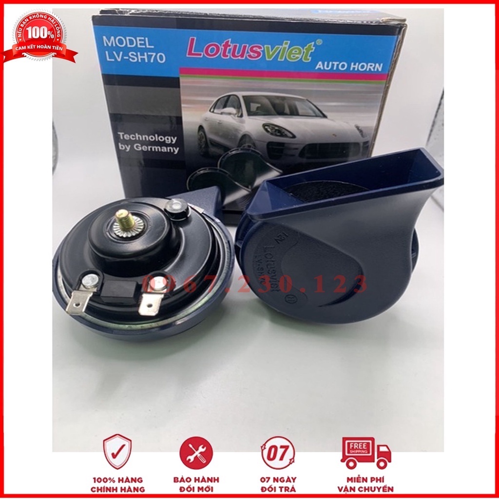 Còi Xe Ô TÔ LOTUS VIỆT Lõi Nhôm Chống Nước 100% BH 12 Tháng Mã LV-SH70