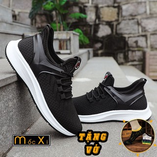 ⚡FreeShip⚡ Giày Lười Nam Dáng Thể thao thoáng khí - Giày đế cao êm trắng & đen , nhiều màu - 011