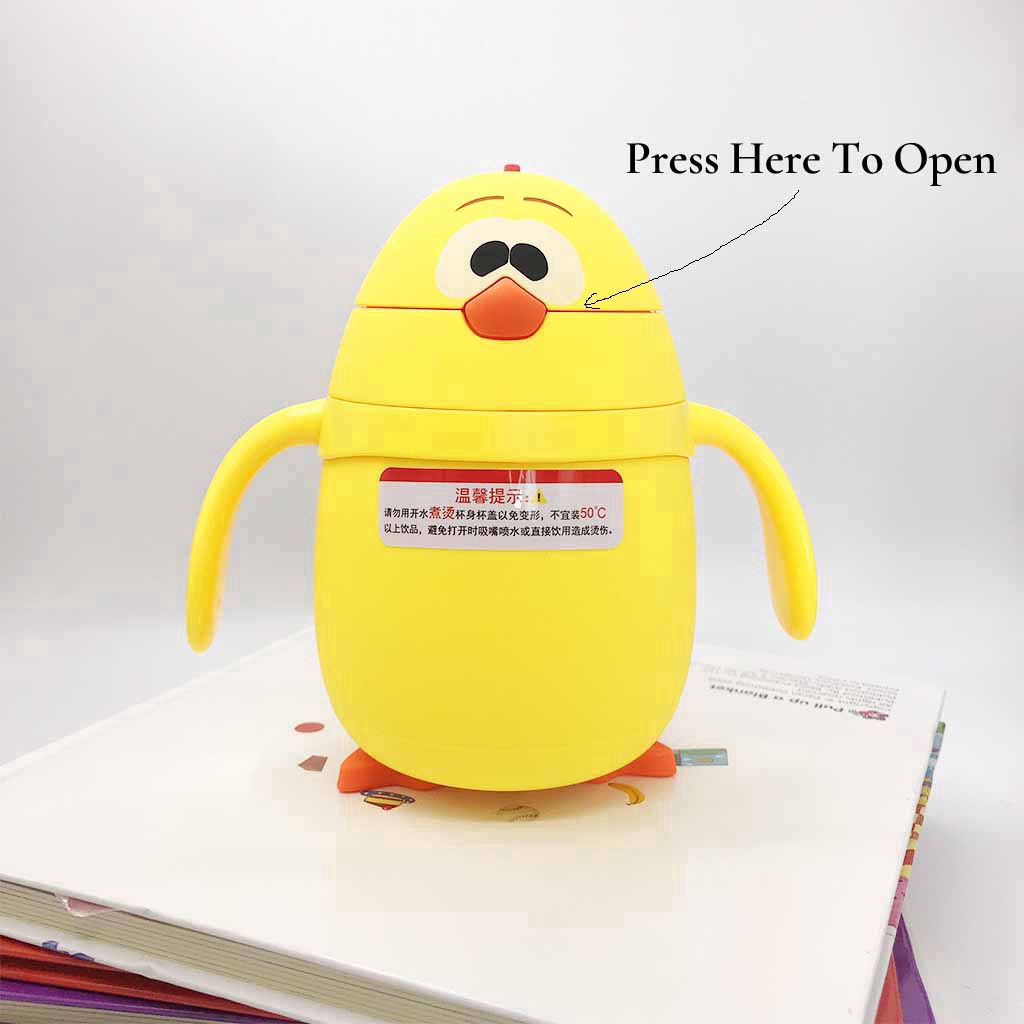 Bình nước giữ nhiệt cao cấp hình gà con đáng yêu