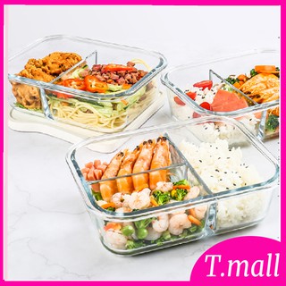 (XẢ KHO HỘP 3 NGĂN) Hộp cơm thủy tinh 3 ngăn, Hộp đựng thức ăn thủy tinh 1040ML