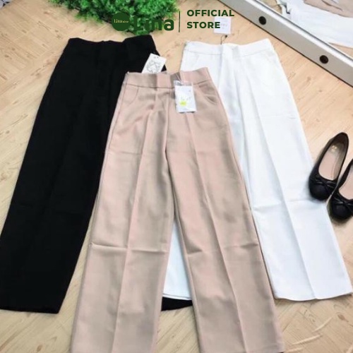 Quần Ống Suông Rộng Cullotes Nữ Lưng Cao Chất Đẹp LINASTORE 002