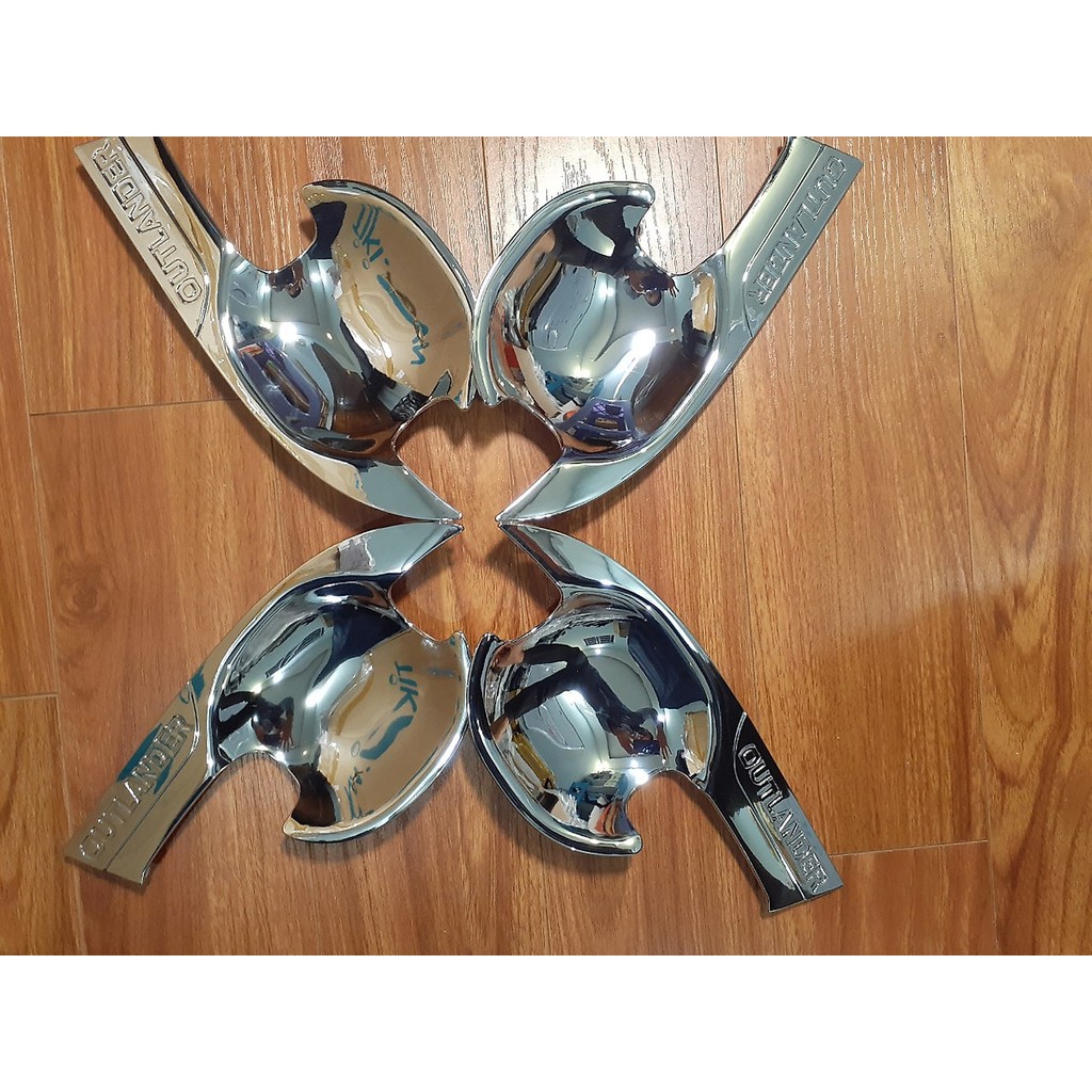 Ốp Hõm cửa Xe Outlander 2018 2019 2020 2021 - mạ crom sáng bóng.