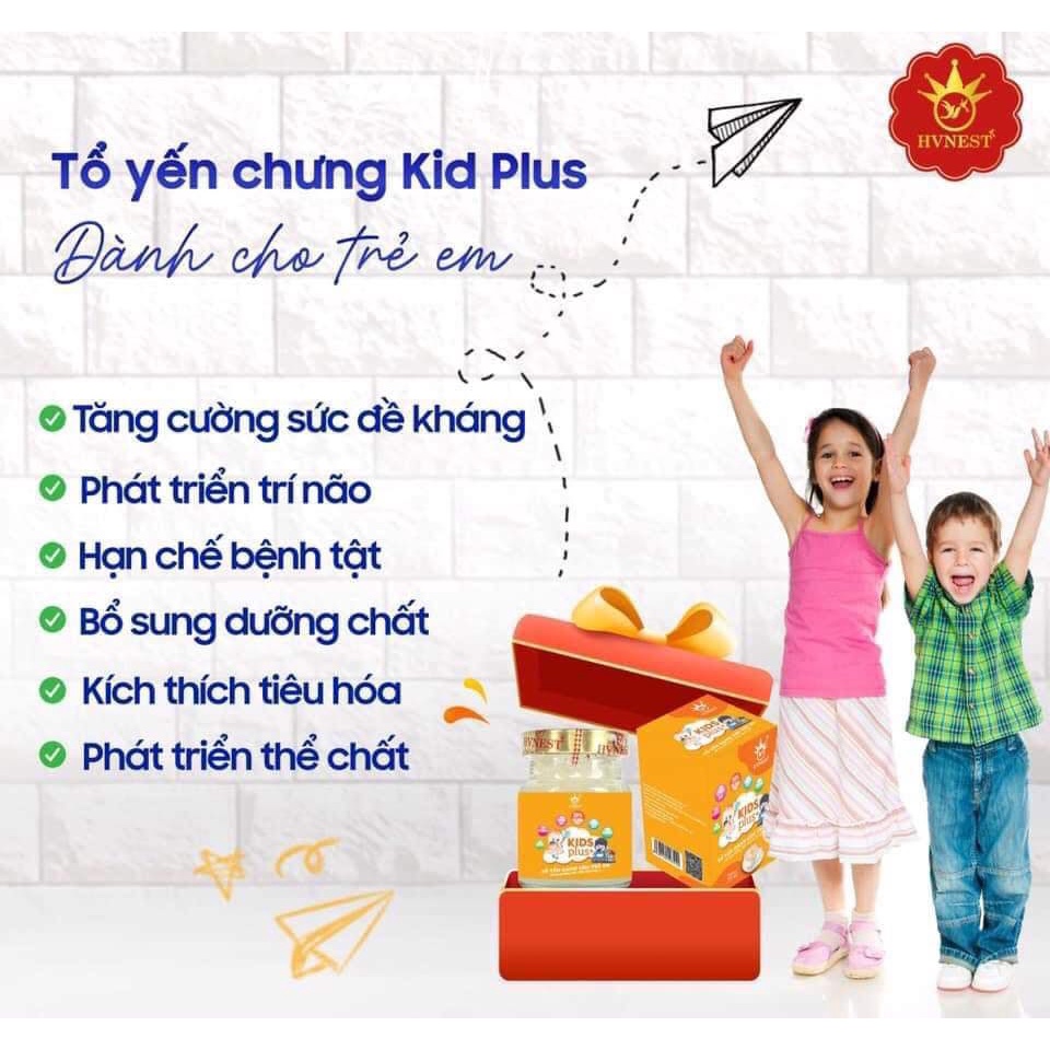 Yến sào HVNEST Kids Plus dành cho trẻ em không chất bảo quản, hũ 70ml