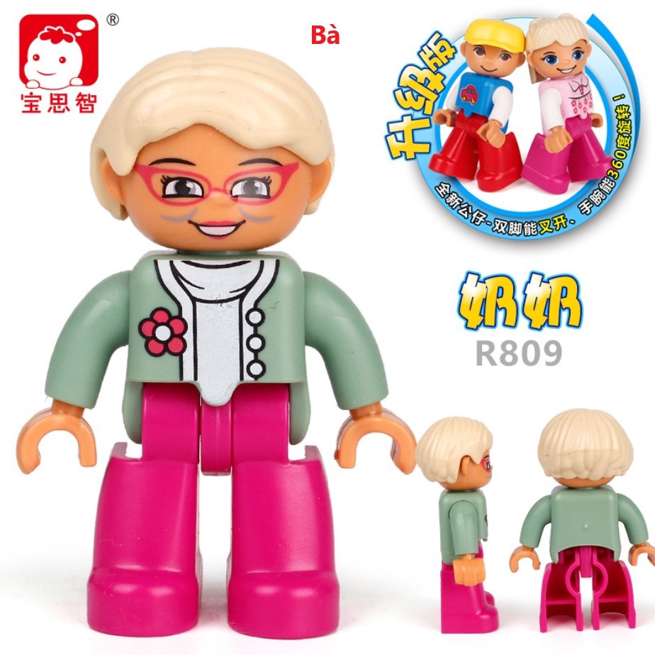 Hãng Baosizhi - Các nhân vật minifigures tương thích với Lego Duplo (nhóm 2)