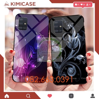 Ốp lưng ép kính Samsung M51 in hình hoa tứ sắc đẹp