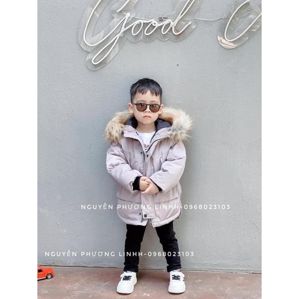 Áo khoác phao ZR lót lông xuất dư xịn cho bé trai