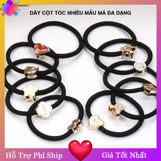 Set 10 dây chun buộc tóc dây màu đen