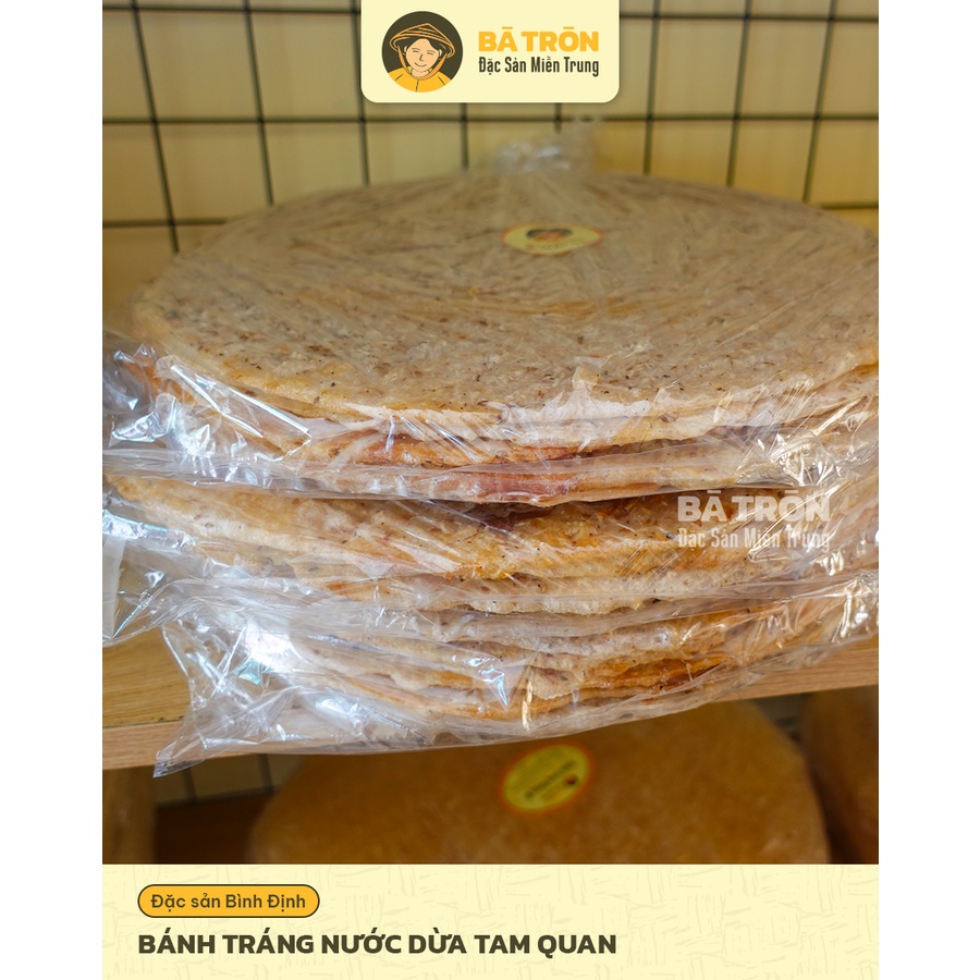 [Nguyên Gốc Bình Định]_Bánh Tráng Nước Dừa nướng sẵn_GIÒN THƠM DỪA MÈ