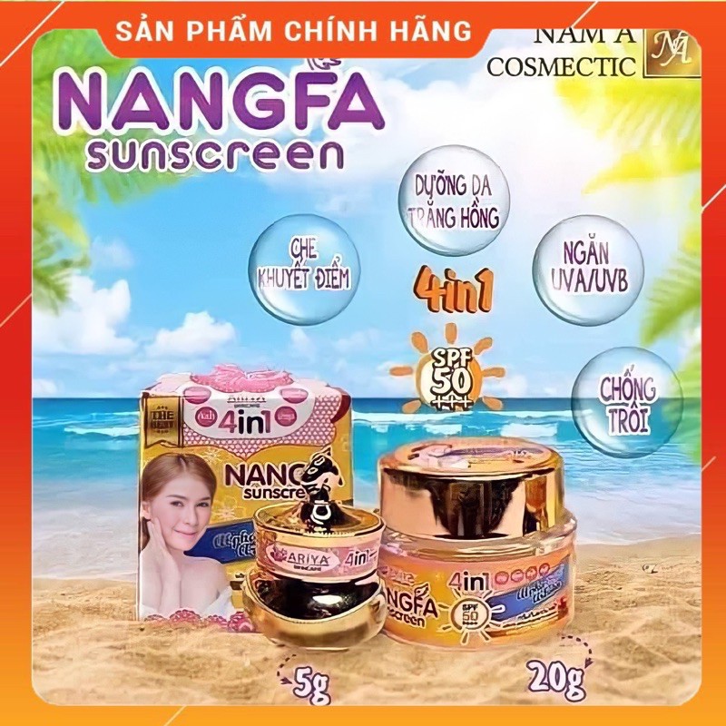 ☀️ Kem Nangfa Thái Lan Chống Nắng, Makeup Kháng Nước 4 In 1