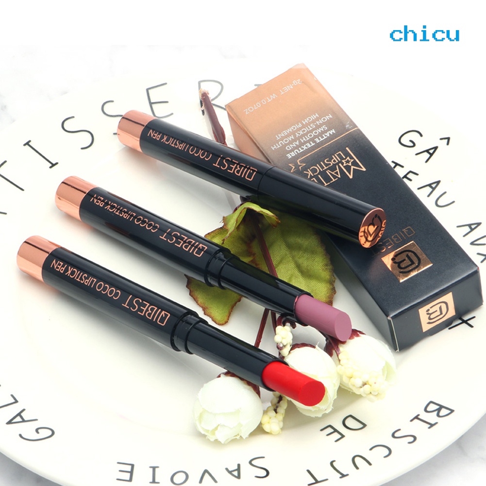 [Hàng mới về] Chì kẻ môi Qibest dưỡng ẩm lâu trôi chống dính trang điểm cao cấp cho nữ