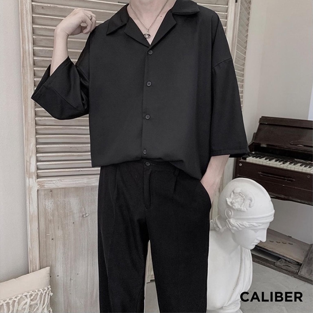 ÁO SƠ MI CALIBER tay ngắn cổ vest ao sơ mi  NAM NỮ Unisex nhiều màu hotrend