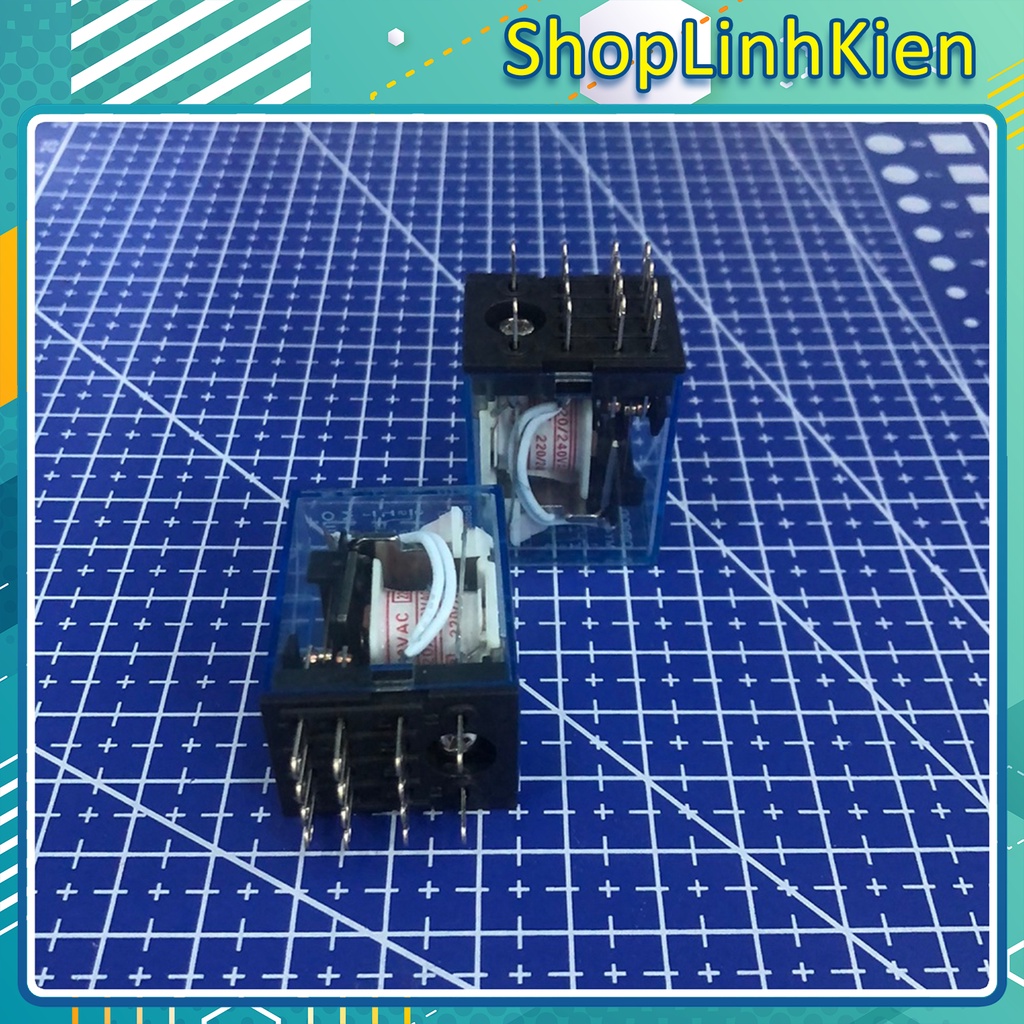 Relay kiếng omron 14 chân/ relay 12V/ 24V/ 220V 14 chân 5A/ Đế Relay