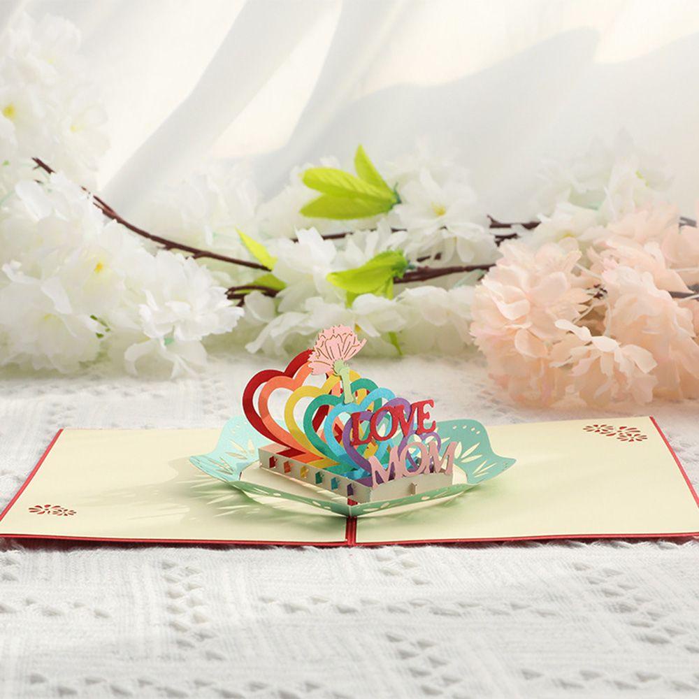 Thiệp Chúc Mừng Ba Chiều Bằng Giấy Khắc Chữ Handmade Ý Nghĩa Dùng Làm Quà Tặng Ngày Của Mẹ