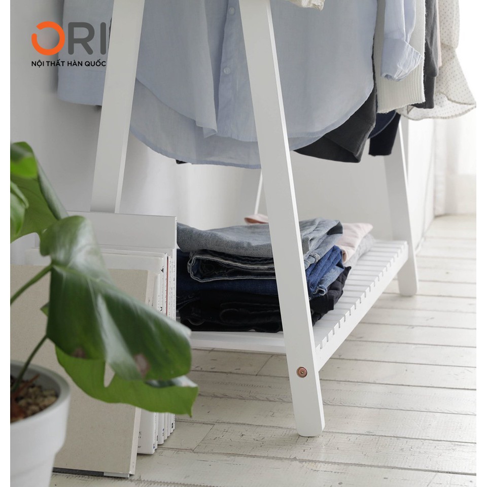 GIÁ TREO QUẦN ÁO HÀN QUỐC 1 TẦNG MÀU TRẮNG - A HANGER 1F WHITE