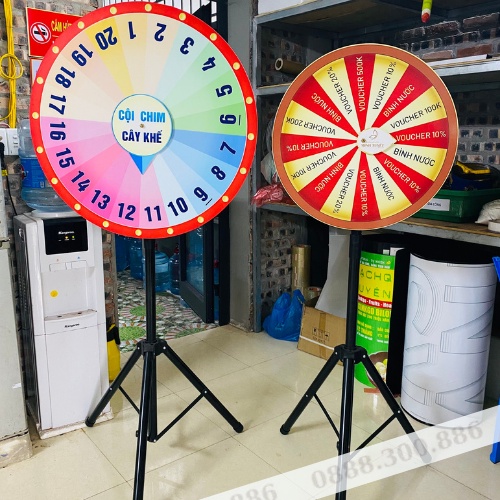 Vòng quay trúng thưởng,Vòng quay may mắn, D=80cm hoặc 60cm, trưng bày sự kiện khai trương, tạo hiệu ứng thu hút KH