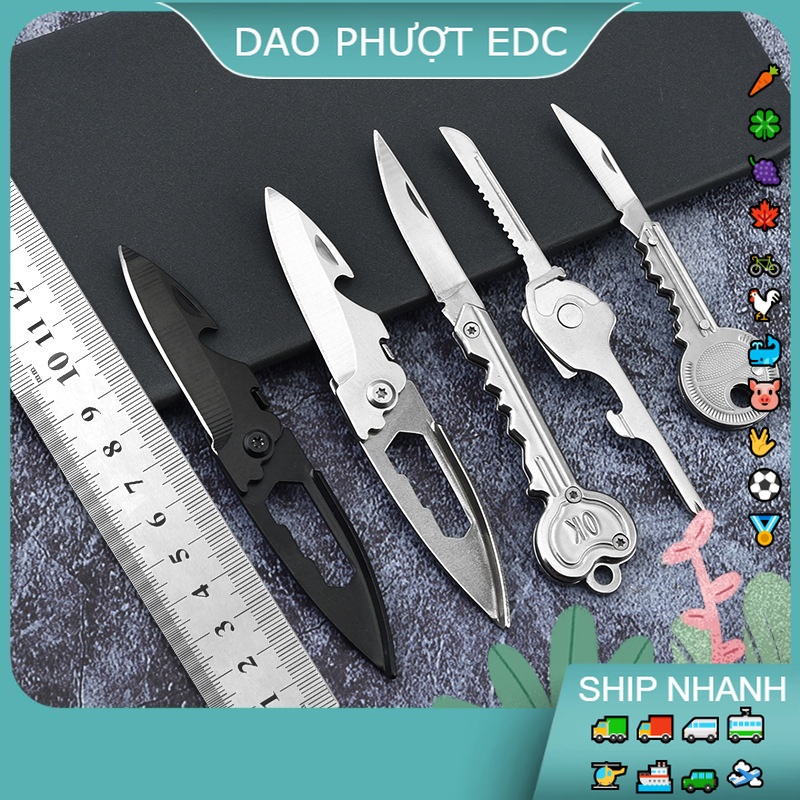 Dao Nhỏ Xúi Treo Móc Khóa - Đa Năng - Thép & Nhôm Không Gỉ