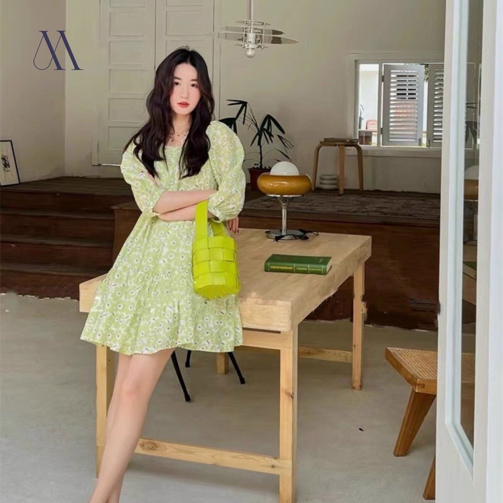 Đầm Baby doll hoa xanh. Chất vải Xô Lụa. Kích thước FREESIZE. Phù hợp đi chơi, đi gặp bạn bè cuối tuần