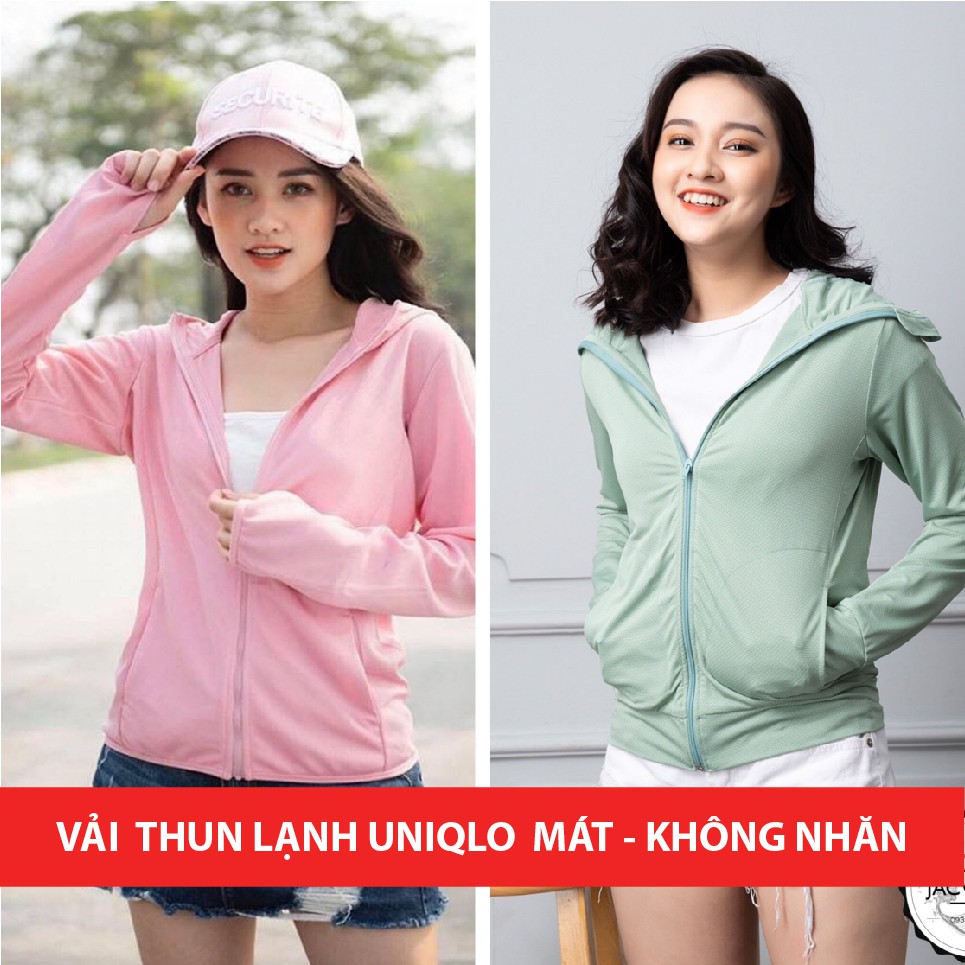 Áo Nắng Nữ 2 Lớp Chống Tia UV Vải Thun Lạnh Thông Hơi Thời Trang Cao Cấp Khoá Kéo - Áo Chống Nắng Nữ Ngắn