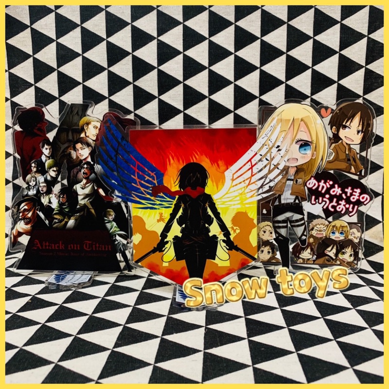 Mô Hình Tượng Standee Acrylic Mica 2 mặt - Attack On Titan - Eren Mikasa Armin Erwin Levi Hange Bertolt Annie Reiner AOT
