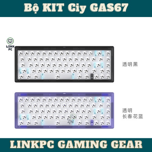 Bộ Kit bàn phím cơ CIY Gas67 LED RGB NEW BOX [Sẵn hàng]