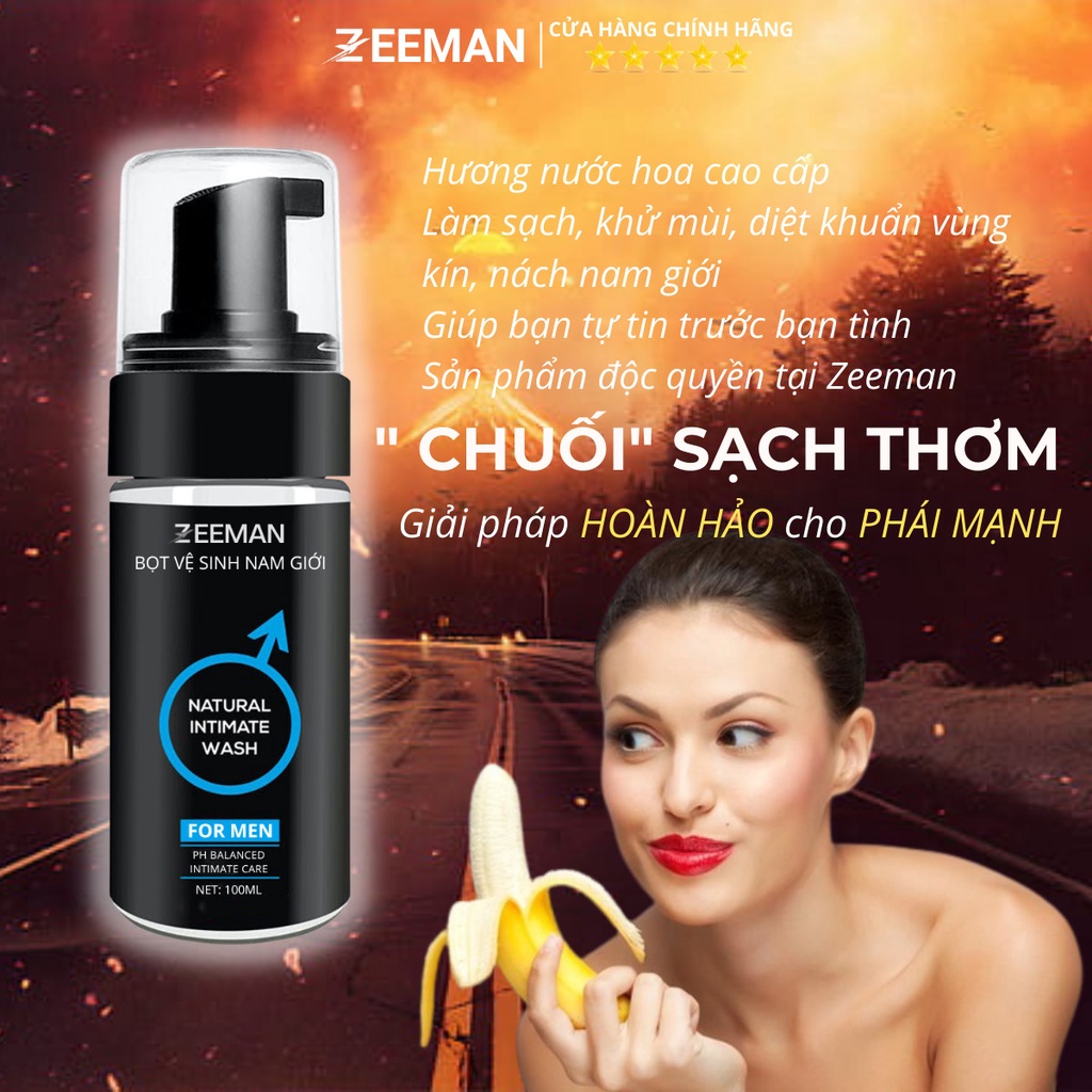 Dung dịch vệ sinh Nam IVORY Dung dịch vệ sinh, Bọt Vệ sinh vùng kín nam 100ml, Hương Thơm Nam Tính Khử Mùi Tốt