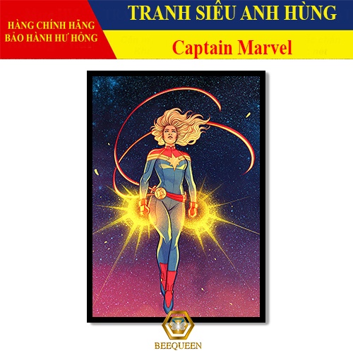 [MS51-75] Tranh Siêu Anh Hùng Captain Marvel - Đại úy Marvel