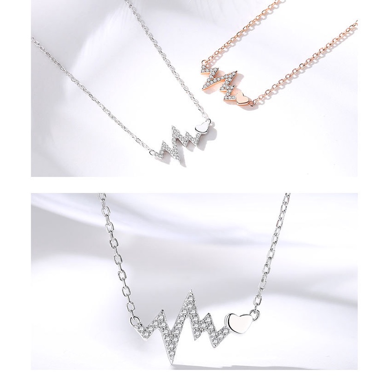 Dây chuyền vòng cổ nữ titan nhịp tim X4-210A - CAM KẾT KHÔNG GỈ, KHÔNG BAY MÀU - BẢO HÀNH 12 THÁNG