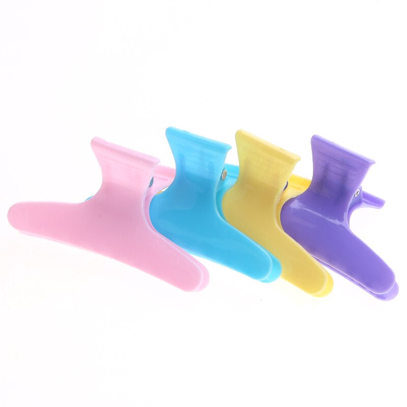 Set 4 kẹp gắp tóc tạo kiểu dạng bướm nhiều màu sắc tiện dụng cho salon