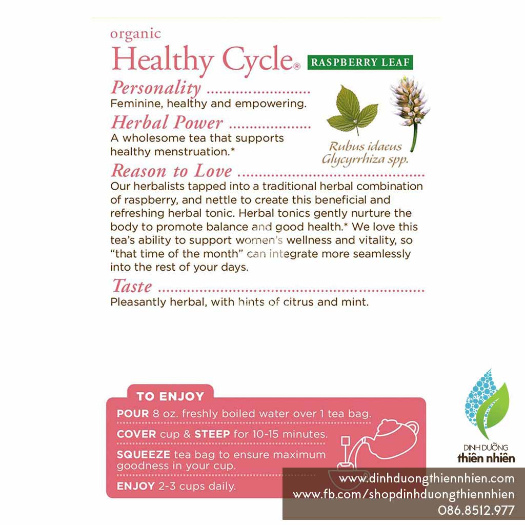 Trà Hữu Cơ Giúp Điều Hoà Kinh Nguyệt Traditional Medicinals Organic Healthy Cycle