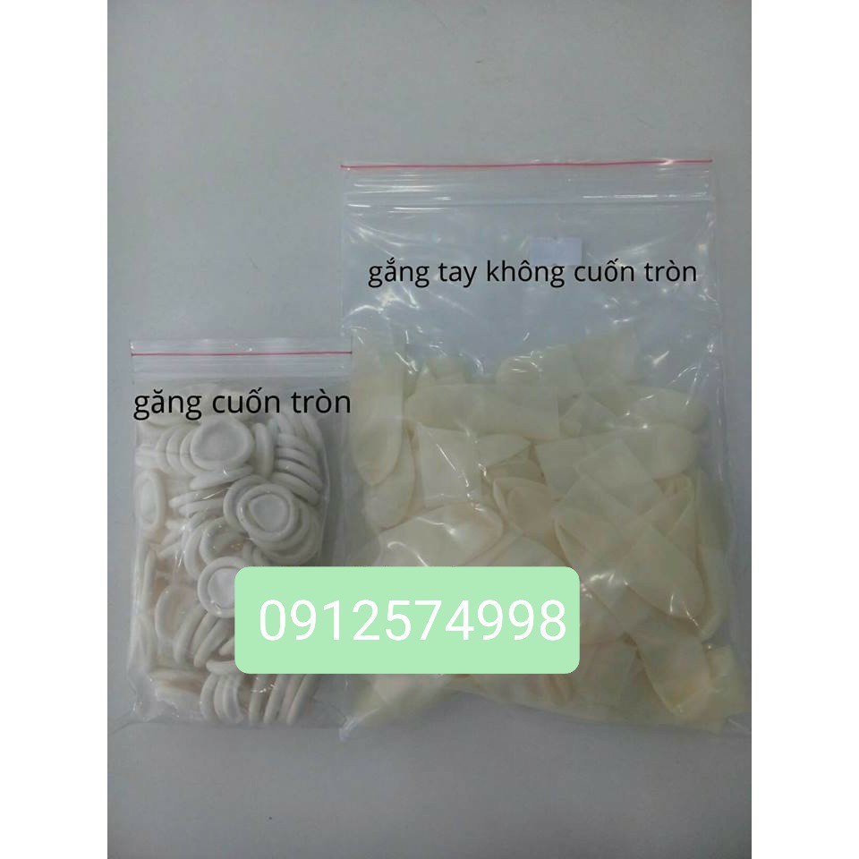 Găng tay ngón cao su y tế 100 cái/bịch