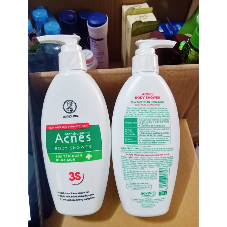 Acnes Body Shower - Sữa tắm ngăn ngừa mụn 180g