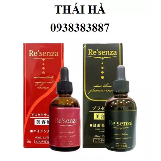Serum Nhau Thai Ngựa Re’senza Nhật Bản 60ml Giúp Chống Lão Hoá, Trắng Da, Mờ Sạm Nám, Xoá Nhăn Và Nâng cơ
