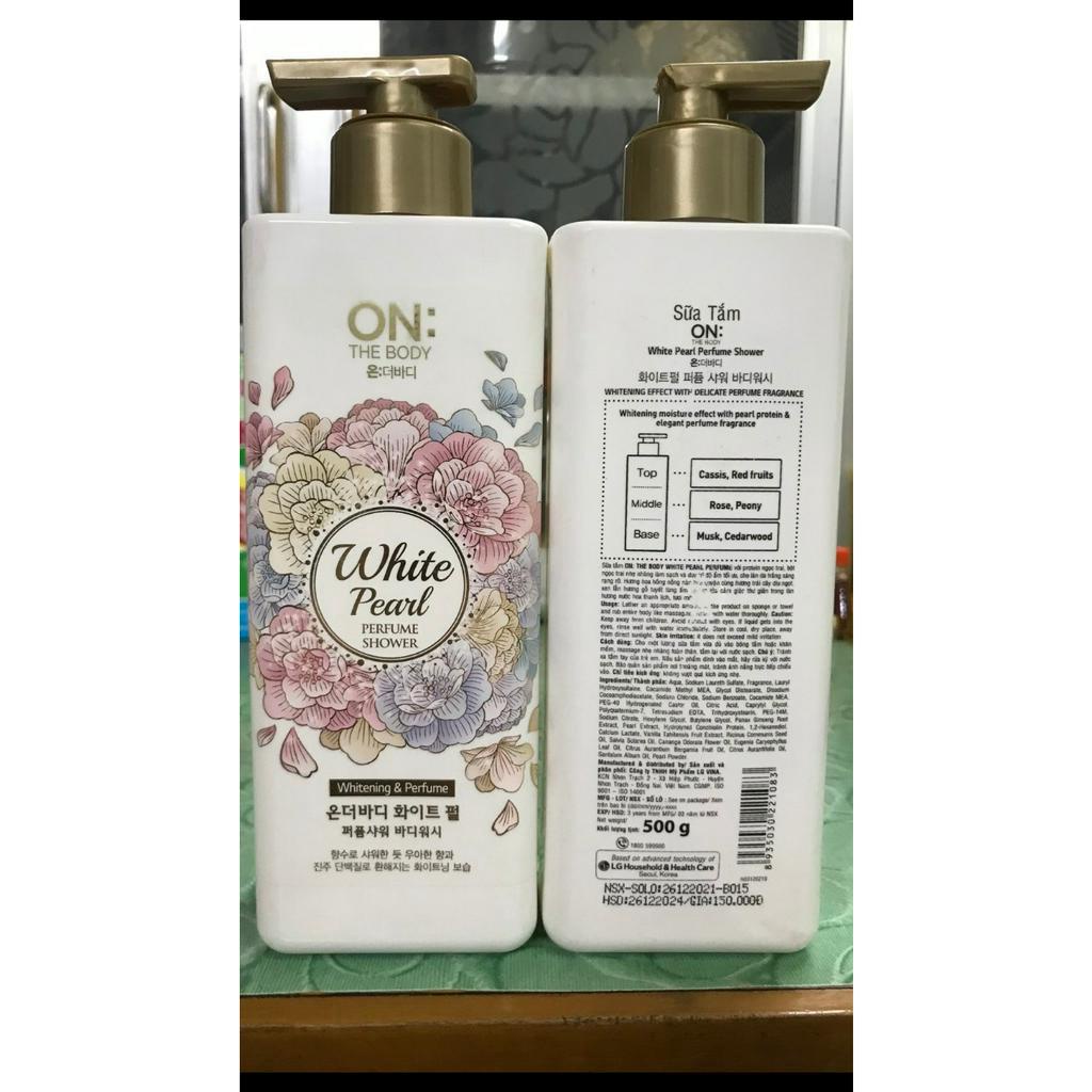 Sữa Tắm On The Body Sáng Da White Pearl Perfume Body Shower 500g