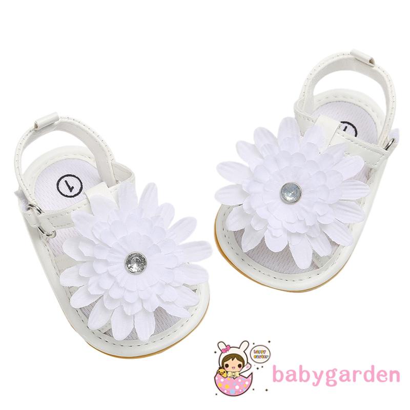 Xăng đan Da PU Đế Mềm Họa Tiết Hoa Hướng Dương Cho Bé Gái