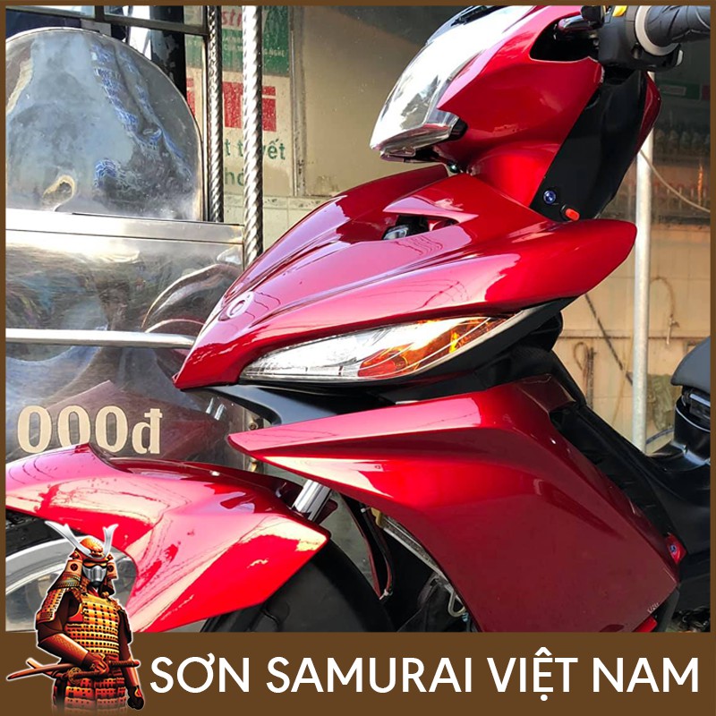 Combo sơn màu đỏ rực Y138 Samurai